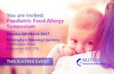 You are invited: Paediatric Food Allergy Symposium€¦ · Practice and Community Dietetics Dr. Joanne Walsh, General Practitioner, Castle Partnership, Norfolk and Dr. Lisa Waddell,