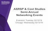 ASRSP & Cost Studies Semi-Annual Networking Events · 2020-05-07 · ASRSP & Cost Studies Semi-Annual Networking Events Evanston: Tuesday, 02/12/19 Chicago: ... Lessons Learned–