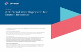 CASE STUDY Artificial intelligence for faster finance · 2019-06-04 · Artificial intelligence for faster finance. Genpact | Case study | 2 Painstaking financial spreading was taking
