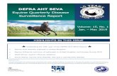 Equine Quarterly Disease Surveillance Report · throughout the United Kingdom, providing a more focused insight into the occurrence of equine infectious disease. Due to the global