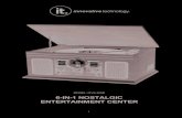 MODEL: ITVS-200B 6-IN-1 NOSTALGIC ENTERTAINMENT CENTER · 2016-01-14 · 5 1. POWER Push to turn the unit ON or OFF. 2. “PHONO, CD, AUX, FM/ ” SELECTION KNOB Rotate to select