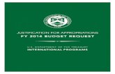 FY 2014 BUDGET REQUEST - United States Department of the Treasury€¦ · United States economic, security, and environmental objectives to reduce instability and conflict caused