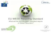 EU WEEE Recycling Standard€¦ · Ecotic RoRec Eco Tic ElectroCoord SLRS ElektroEko Elektrowin El Kretsen WEEE Ireland el retur Wecycle Zeos elretur Fotokiklosi ICT Milieu Lightcycle