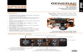 GP5500 GP SERIES GP5500 5939.pdf · Portable Generators GP5500 ® GP5500 Models 5939-5 / 5939-6 UPC: 696471059397 (49ST) Model 5975-2 UPC: 696471059755 (49ST/Canada) Model 5945-1
