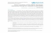 Third meeting of the WHO Strategic Advisory Group on malaria … · Third meeting of the WHO Strategic Advisory Group on malaria eradication | 2 Agreement to hold a final SAGme meeting