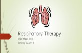 Respiratory TherapyBiPAP is used for either ventilation issues or both oxygenation and ventilation issues. Minimal settings 10/4. Max IPAP 20-24 cmH2O- consider NG tube Set pressures