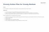 Poverty Action Plan for County Durham Appendix 2 … · Poverty Action Plan for County Durham Appendix 2 Vision To work together to reduce and prevent poverty as far as possible across