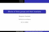 Blocks of finite groups and their invariants · Zerlegungszahlen Beziehungenzwischen(gewöhnlichen)CharakterenundBrauer-.