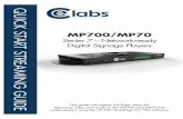 MP700 MP70 QuickStartStreaming - CE labsds.celabs.net › ... › MP700_MP70_QuickStartStreaming.pdfb. PC: You will need to have the MP700 connected to a computer via Ethernet. Use