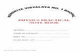 PHYSICS PRACTICAL NOTE BOOK€¦ · ohm Mean Resistance in ohm r 1 only 1. 2. 3. r 2 only 1. 2. 3. r 1 and r 2 in parallel 1. 2. 3. CALCULATIONS • Calculation for verification of