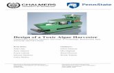Design of a Toxic Algae Harvester - odr.chalmers.se · Department of Industrial and Material Science Department of Mechanical Engineering CHALMERS UNIVERSITY OF TECHNOLOGY THE PENNSYLVANIA