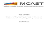 MQF Level 6 - mcast.edu.mt€¦ · 3. Manage projects involving the installation and maintenance of engineering systems; 4. Contribute to the development of research projects in the