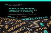 Rights of residence for researchers from non-EU countries ... · Rights of residence for researchers from non-EU countries in Germany Overview on potential residence permits pursuant