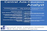 Central Asia-Caucasus Analyst · 2012-12-13 · Central Asia-Caucasus Analyst BI-WEEKLY BRIEFING VOL. 14 NO. 23 14 NOVEMBER 2012 Contents Analytical Articles RUSSIA REDEPLOYS ARMY