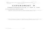 EXPERIMENT 9 - University of Rochester › ~physlabs › manuals › Experiment-9.pdf · EXPERIMENT 9 Superconductivity & Ohm’s Law 1. Purpose In the first part of this experiment