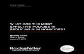 WHAT ARE THE MOST EFFECTIVE POLICIES IN ......2019/03/03  · 2. suicide; and 3. unintentional firearm deaths. Examining 345,882 firearm homicides during the period 1997-2016, the