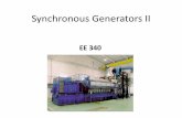 Synchronous Generators II › ~eebag › EE 340 Sync Generators II.pdf · 2016-03-28 · Synchronous Generator Rating • The purpose of ratings is to protect the machine from damage.