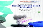 th Global Summit on Hematology and Blood Disorders...Speakers’ PPT World Hematology 2020 Venue You may submit your presentation to any of our onsite organizers on the day of your