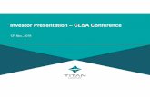 Investor presentation for CLSA Conference conf... · 2019-11-13 · 'hvljq /hdghuvkls dfurvv doo eudqgv ([fhoohqfh lq 'hvljq 3urgxfw ,qqrydwlrq /hyhudjlqj wkh srwhqwldo ri furvv fdwhjru\