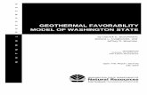 Geothermal favorability model of Washington State · 2020-05-28 · Geothermal Favorability Model ... In 2011, the U.S. Department of Energy funded a three -year effort by state geool