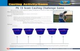 Casting ctivity/Game › sites › default › ... · Casting ctivity/Game PG 13 Team Casting Challenge Game The purpose of the game is allow students to work on their casting skill