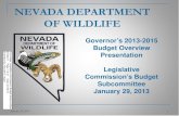 NEVADA DEPARTMENT OF WILDLIFE - Nevada Legislature · 5 DIVISIONS OVERVIEW – Part 2 Law Enforcement • Wildlife Enforcement and Public Safety • Boating Safety, Boating Education,