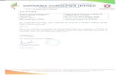 A Govt. Recognised Trading House SANWAR1A CONSUMER …aceanalyser.com/Conference Call/119260_20181127.pdf · with Patanjali Ayurved Limited by becoming their official manufacturer