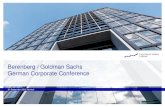 Berenberg / Goldman Sachs German Corporate Conference · 21.09.2015  · CCP solutions >20 Cash handling >15 New products >30 €m IFS >50 Settlement & custody >40 Collateral management