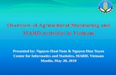 Presented by: Nguyen Hoai Nam & Nguyen Huu …Center for Informatics and Statistics, MARD, Vietnam Manila, May 28, 2018 Outline 1 Overview of Agriculture in Vietnam 3 Applying remote