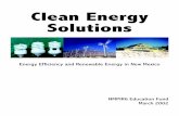 Clean Energy Solutions - Amazon Web Services · Energy Efficiency and Renewable Energy in New Mexico The New Mexico PIRG Education Fund gratefully acknowledges Phil Radford (Power