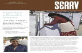 Paper with a Powerful Purpose · Paper with a Powerful Purpose Large sheets of handmade paper dry on racks in the sun at SERRV’s partner Get Paper Industry (GPI) in Nepal. GPI is