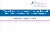 Twelve secondary school improvement journeys€¦ · lesson observations, departmental review, book monitoring, line manager lesson observations, self-evaluation and performance management