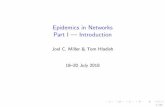 Epidemics in Networks Part I Introductiontjhladish.github.io › sismid › SISMID_Lecture1.pdfEpidemics in Networks Part I | Introduction Joel C. Miller & Tom Hladish 18{20 July 2018