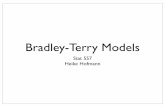 Bradley-Terry Modelshofroe.net/stat557/22-bradley-terry.pdfExample: American League Baseball •1987 Season each team played every other 13 times 7.4 Bradley-Terry Model Situation: