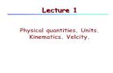 Physical quantities. Units. Kinematics. Velcity.course.physastro.iastate.edu/...units_kinematics... · Physical quantities. Units. Kinematics. Velcity. ... Example 1: 0.24630 1sf