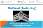 Cultural Brokering - Institute on Disability/UCED · WHY USE CULTURAL BROKERS? Using a cultural broker can improve access and quality of care, and ultimately significantly improve