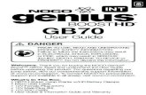 NOCO Genius Boost GB70 Lithium Jump Starter User Guide · The NOCO Genius® Boost™ GB70 is an ultra-compact and portable lithium-ion jump starter for high-displacement gas and diesel
