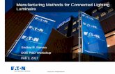 Manufacturing Methods for Connected Lighting › sites › prod › files › 2017 › 02 › f34 › nimma... · © 2015 Eaton, All Rights Reserved . Manufacturing Methods for Connected