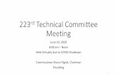 223rd Technical Committee Meeting€¦ · Update on Ohio River PFAS Project Development 8. ORSANCO Technical Programs Highlights from April 29, 2020 Program and Finance Committee