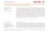 Cytotoxicity and biocompatibility of Zirconia (Y-TZP ... · the biocompatibility of zirconia,15,16 the biological effects of zirconia restorations bonded with dental cements in clinical