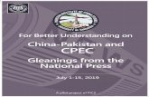 July 1-15, 2019 July 1-15, 2019.pdf1 July 1-15, 2019 . 2 Table of Contents ... Data collected and compiled by Almas Noor and Rabeeha Safdar . 3 July 01, 2019 Pakistan Observer Chinese