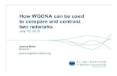 How WGCNA can be used to compare and contrast two networks · 2013-07-23 · to compare and contrast two networks July 16, 2013 Jeremy Miller Scientist 1 jeremym@alleninstitute.org.