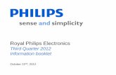 Royal Philips Electronics · End-to-End projects aimed at improving the customer value chain are showing good impact. Inventory reduced by 1.5%. End-to-End projects now covering 15%