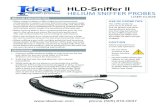 Ideal Vacuum Helium HLD Sniffer II Helium Probe · with helium, which lowers the sensitivity of the leak test. o When venting helium from a pressurized test part, do not vent in the