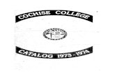 CATALOG and - cochise.edu › cfiles › files › catalog › pdf › 1973-1974 Catalog.pdf · CATALOG and . ANNOUNCEMENTS . Academic Year 1973-74 . Cochise College . Douglas, Arizona