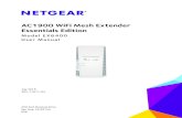 AC1900 WiFi Mesh Extender Essentials Edition The AC1900 WiFi Mesh Extender Essentials Edition boosts