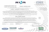 CERTIFICADO N° EMS-3056/ANS CERTIFICATE No....Organización que opera de acuerdo a los requerimientos de los requisitos del Sistema de Gestión de la norma ISO 14001:2015 Certificado