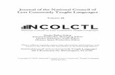 Journal of the National Council of Less Commonly Taught ... · Chinese . Rajandra Singh . University de Montreal, South Asian languages, Theoretical Approaches . JNCOLCTL VOL 28.