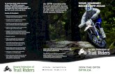 In partnership with member YOUR JOURNEY BEGINS OFF-ROAD · of off-road motorcycle trails across Ontario. In partnership with member clubs, the OFTR sources, ... by off-road motorcyclists.