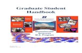 Graduate Student Handbook · resume/CV. A competitive applicant will have a strong personal statement that is clear and concise, and strong letters of recommendation from faculty